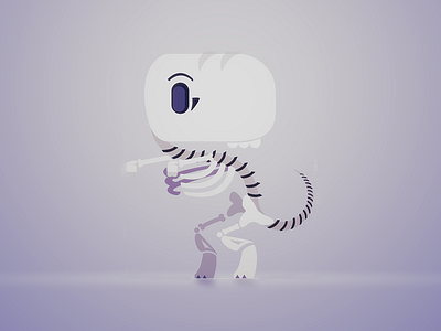 RIP-O-SAUR! character design dinosaur fossil illustration skeleton t rex vector yawnosaurus