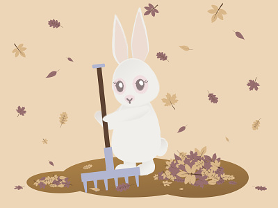 November adobe adobeillustrator art artist autumn bunny design digital digital art flat art graphic design illustration illustrator rabbit ui vector vector art
