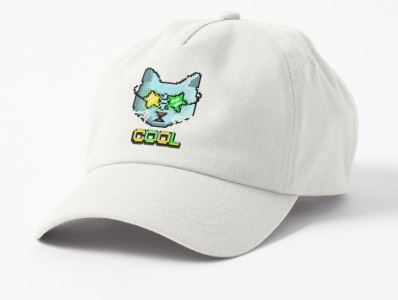 Hat with the cute cat head animal character animal illustration animation branding cat cat lovers character character design cute cat design graphic design illustration illustration character kitten logo pixel art pixel character product design star ui