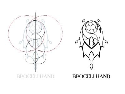 Brocéli'hand logo (handball club) brand club draw graphic handball logo