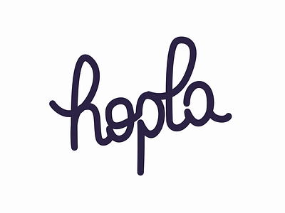 Hopla - Brand animation brand branding design flat handmade handmade logo handmade type illustration line art logo new adventures new app photos typography vector