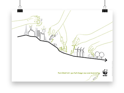 WWF+Saxoprint poster contest contest ecology flat illustration line art poster wwf