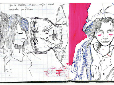 Sketches illustration observation pen and paper sketches
