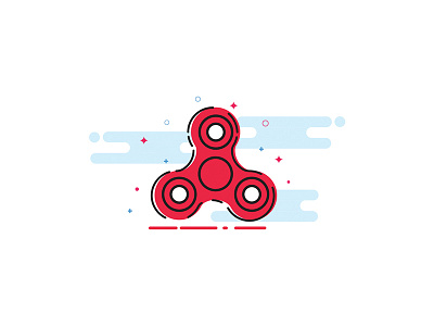 Line Art Fidget Spinner