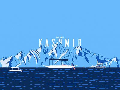 Illustration Dal Lake, Srinagar, Kashmir