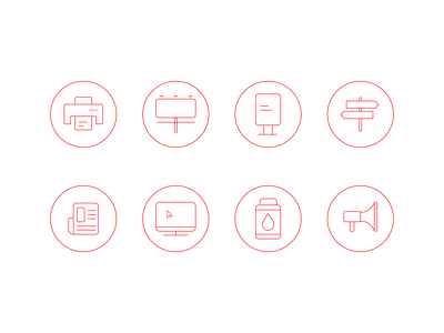 Icons for an advertising agency website