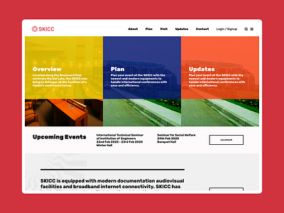 SKICC Homepage Concept Design animation branding design flat kashmir srinagar typography ui ux web
