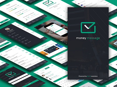 Money Message App app clean ios8 iphone simple ui user interface ux