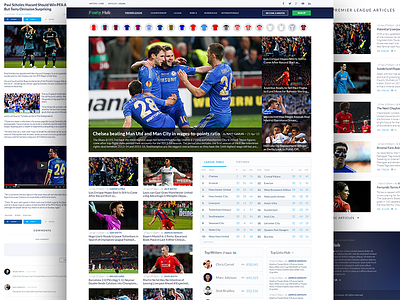 Football Blog Concept article blog concept football ui ux web app