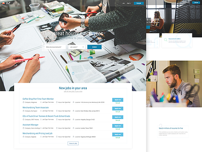 The Job Revival clean employees employer features flat homepage landing page ui ux web design website