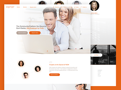 Landing and About page concepts about clear flat footer landing page soft ui ux web website