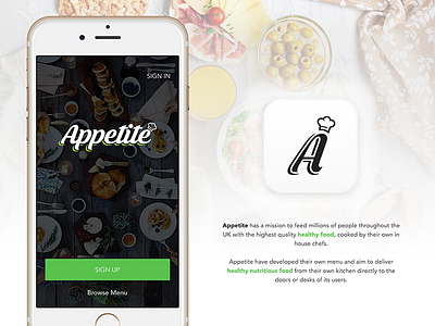 Appetite App app clean design food order ios iphone meal minimal restaurant ui ux venue