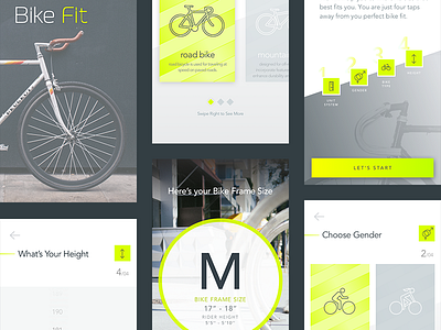 Bikefit app bicycle bike frame choose gender clean ios iphone splash
