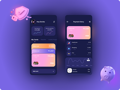 Mobile App Wallet app branding design figma illustration logo mobileapp ui uiux ux