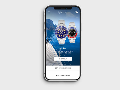 Foxter adobe branding design ecommerce shop ui watch web design website