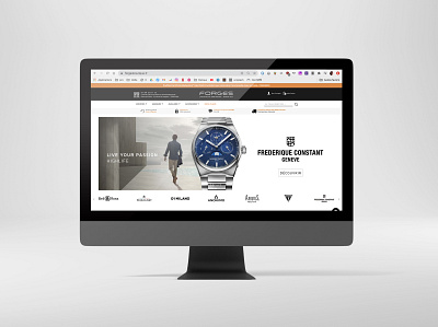 Forges Watches jewellery website branding design ecommerce shop jewellery jewelry ui watches webdesign