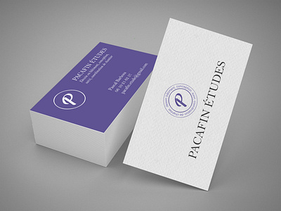 Logo and visit card Pacafin Etudes adobe branding card design graphicdesign logo ui vector visit card