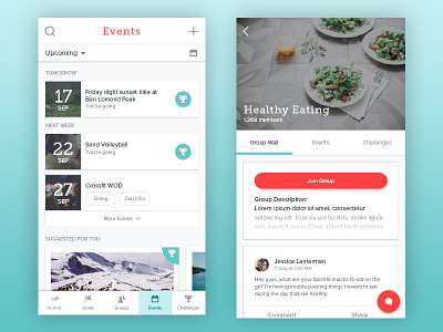 Events & Groups app events groups ios product design ui ux