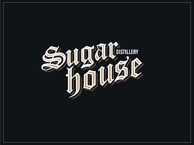 Sugar House Distillery alternate gothic blackletter distillery gothic liquor logo type