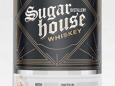 Sugar House Distillery alternate gothic blackletter distillery gothic liquor logo type whiskey