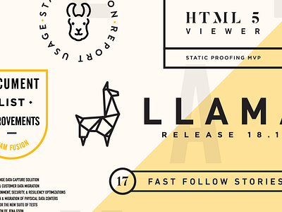 Llama brand brand elements llama poster type