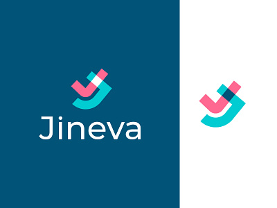 Jineva logo abstract logo branding creative logo design illustration logo logo designer modern logo ui vector