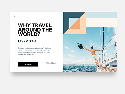Travel Around - Article Page Concept adobe xd article article page design flat minimal minimalism ui ux web design