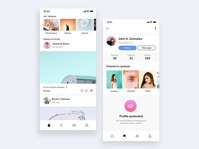 Social App Concept by Nabyl on Dribbble