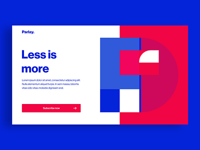 Parley - Subscribe Concept adobe xd blue branding colorful design email flat grid landing page minimal minimalism photoshop subscribe typography ui ux vibrant colors web design