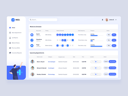 Health Management Dashboard - Concept by Nabyl on Dribbble