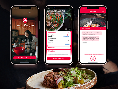 Savr Recipe Cooking Mobile App (Design Sprint)