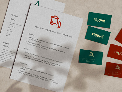 Branding pour le restaurant Ragoût branding design graphic design illustration logo typography