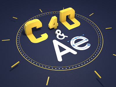 C4D&AE 3d logo a.brin ae after effects c4d challenge cinema 4d logo