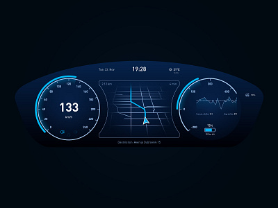 Electric Car Dashboard - Weekly UI Challenge S02/W04