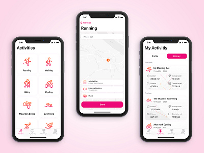 Fitness App (Data Visualization Part 2) activities activity app clean data fitness home ios iphone x running white workout