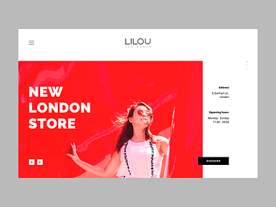Lilou Ui Kit Main page banner (2nd variation) desktop fashion gif homepage motion template ui ux web website