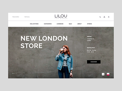 Lilou Ui Kit Main page banner desktop fashion gif homepage motion template ui ux web website