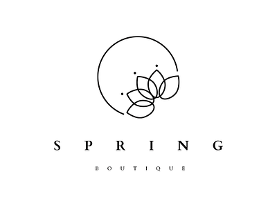 Spring beauty boutique logo design fashion logo