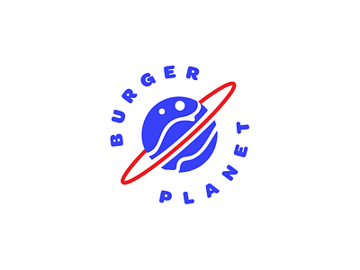 Burger Planet burger delivery fast food logo logotype
