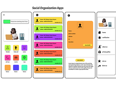 Social Organization Apps graphic design logo ui