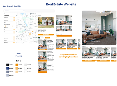 Real Estate, Rent Project catalog design real estate rent scrolling ui ux website