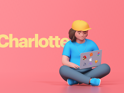 Charlotte 3D character design 3d charlotte designer illustration timeless udhaya woman
