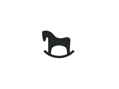 Rocking Horse animal bas bas studio baspixels black horse logo rocking horse udhaya