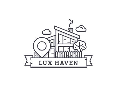 Lux Haven emblem haven illustration logo lux pin rent