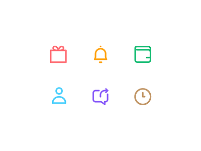 Icon set bas baspixels history icon logo notification profile refer reward share udhaya wallet