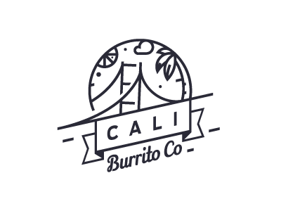 Cali Burrito Co. bas baspixels burrito california emblem golden gate icon logo recharge san francisco udhaya