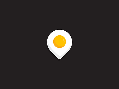 Breakfast Location bas baspixels breakfast egg food icon illustration location logo udhaya ui yellow