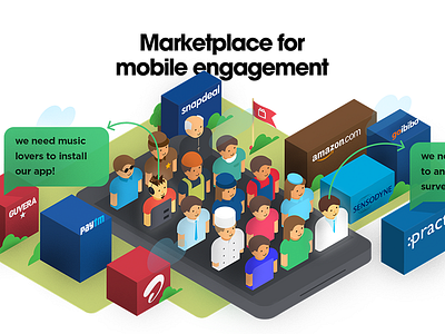 Marketplace illustration bas illustration landing page logo marketplace mobile professions ui users ux