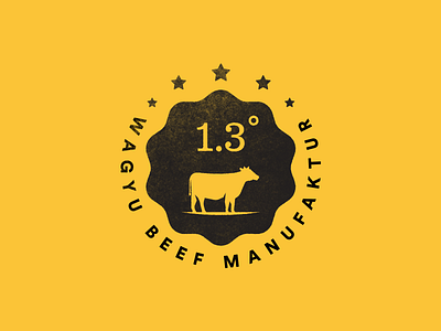 1.3 degrees, Beef manufacturer bas beef cow degree emblem food logo star taste udhaya yellow
