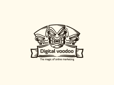 Digital Voodoo (unused) bas baspixels brand design brand designer digital digital voodoo icon designer identity identity designer logo logo designer tiki tiki art voodoo